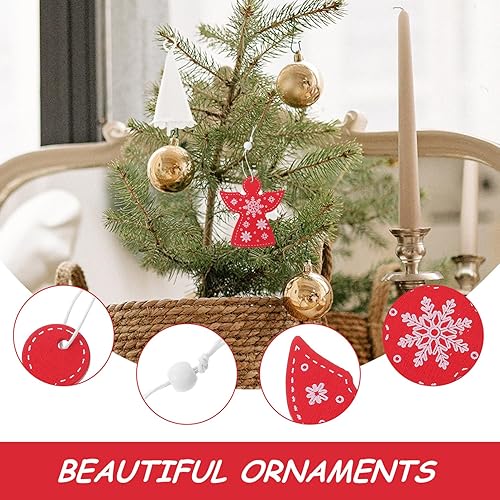 Miniatura 3 de EXCEART 20 piezas de decoraciones de Navidad, adornos de Navidad, decoración de árbol de Navidad, colgante de árbol de Navidad, decoración colgante