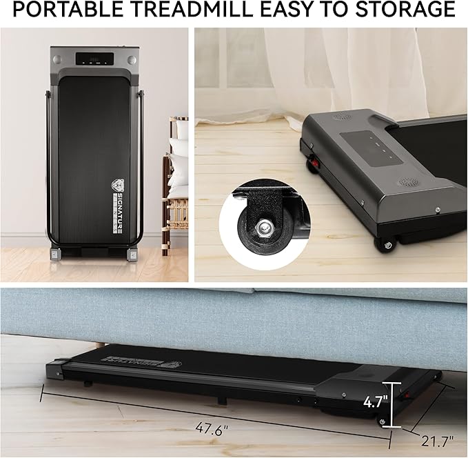 Caminadora Plegable Eléctrica 2 en 1 con Control Remoto Color Plateado miniatura 5