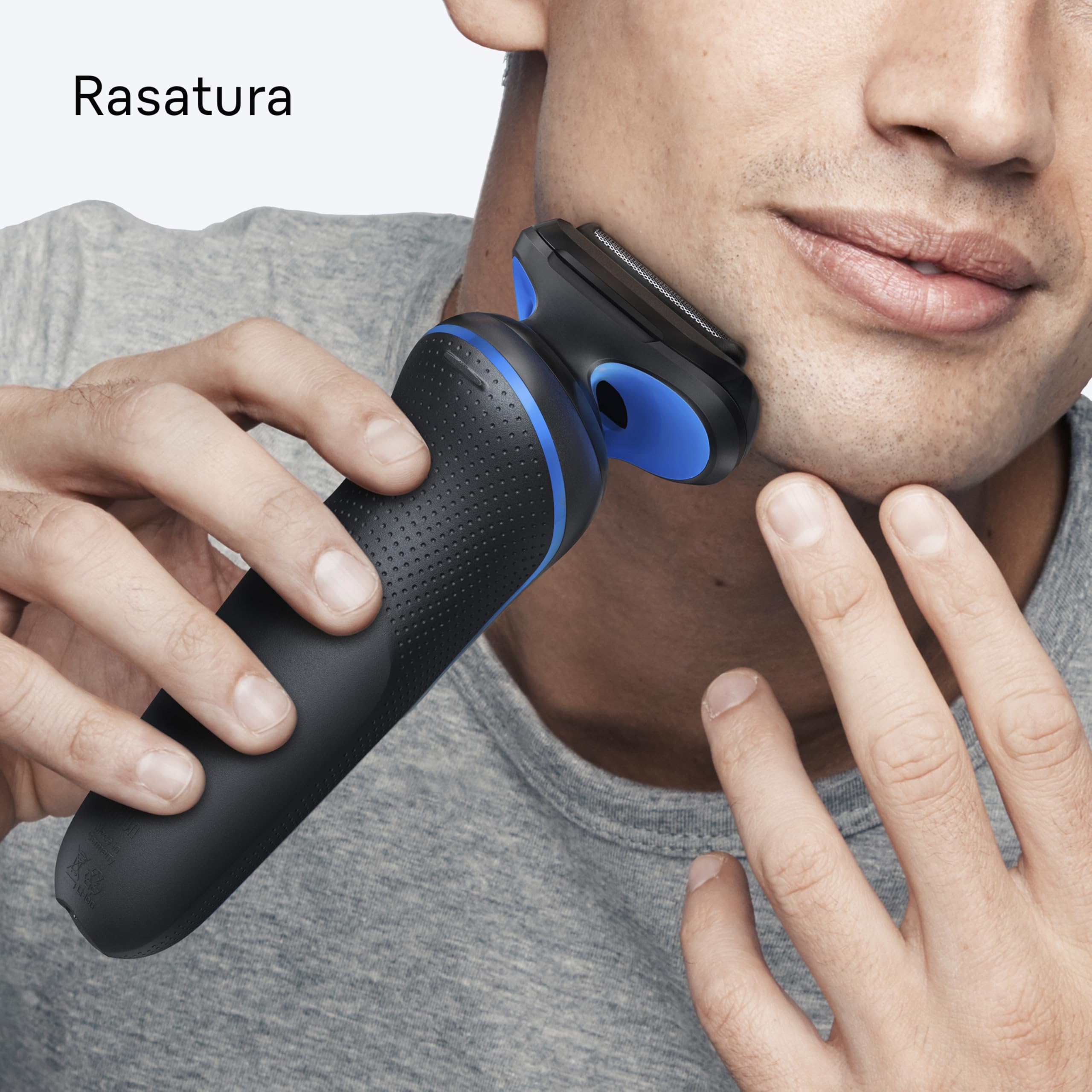 Braun Serie 5 Rasoio Elettrico Barba, Stazione Smartcare, 52B7000c, Blu