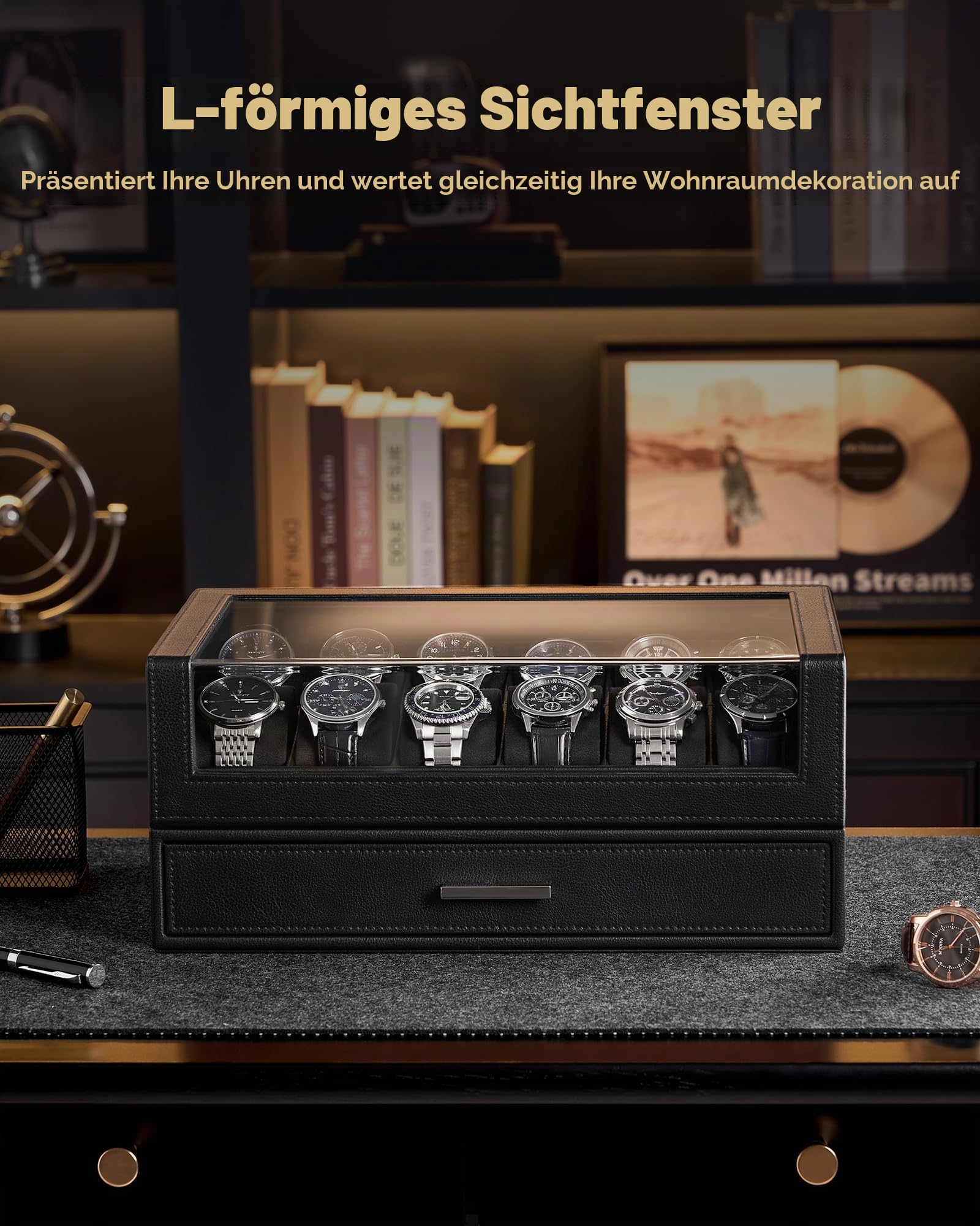 ProCase 12 Slots Uhrenbox Uhrenkasten Uhrenaufbewahrung