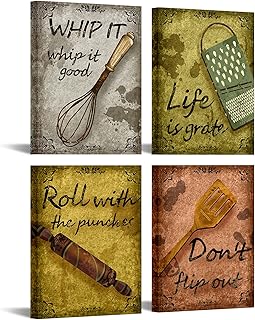 Quotes Kitchen Canvas Wall Art Decor Funny Inspirational Bakery Decor Pr...