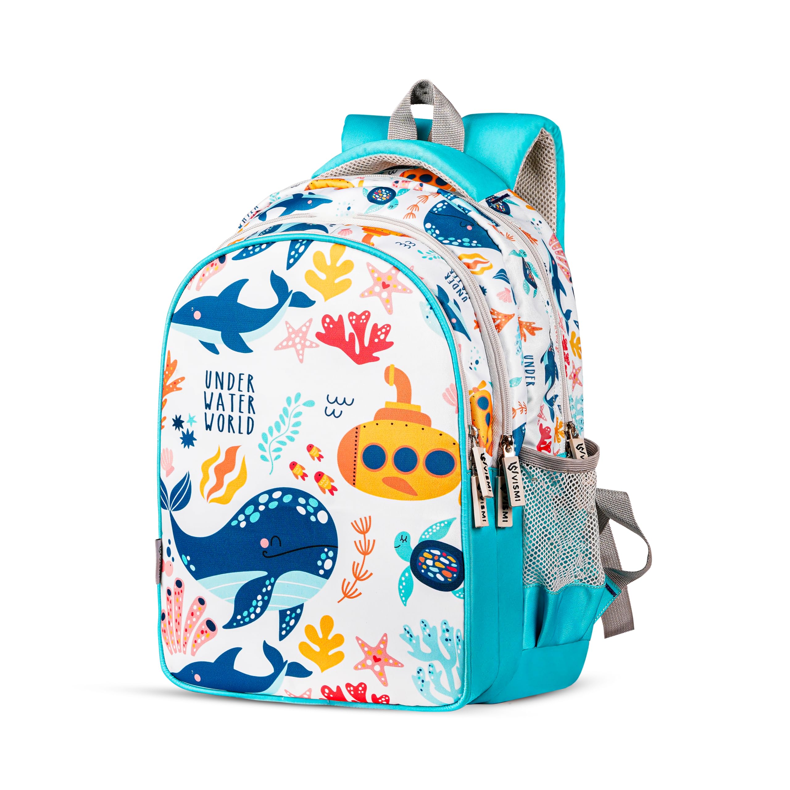 VISMIINTRENDCustomized School Bags with Name for Girls and Boys | Backpack | 5-10 Years | Kid | Travel | Tuition | Picnic | College | Branded | Birthday Gift for Kids (16 inches)