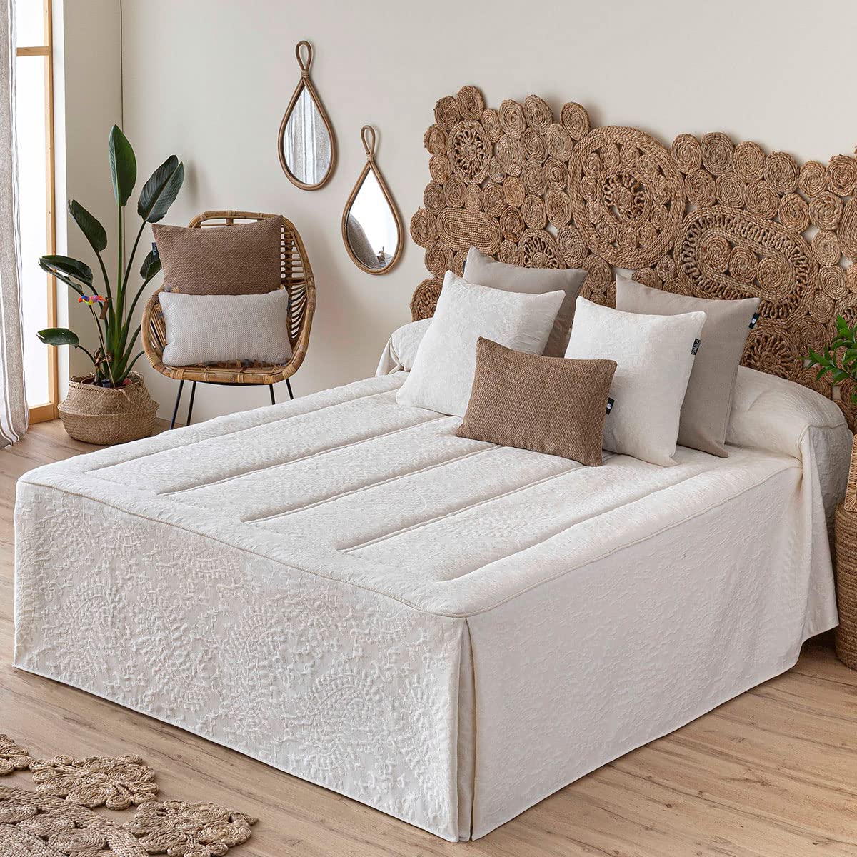 Lanovenanube Colcha edredón MANISES - Cama 135Cm - Color Blanco