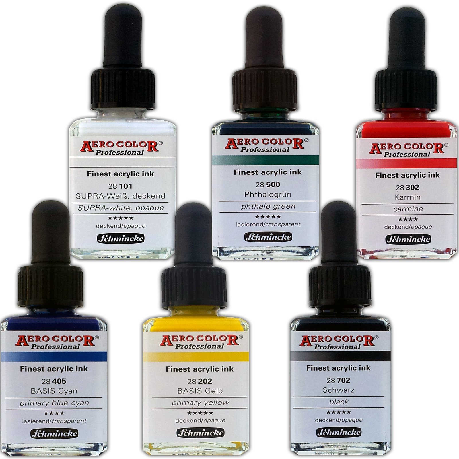 Aero Color® zestaw 6 farb natryskowych do malowania natryskowego po 28 ml