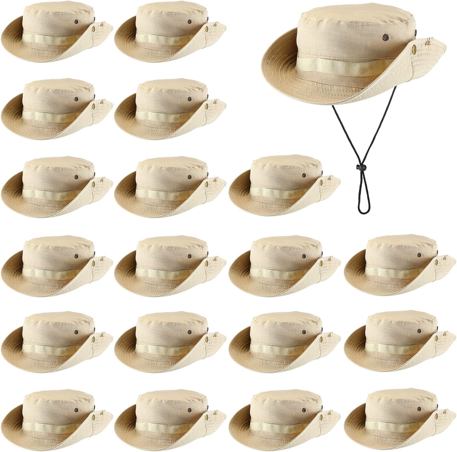 Xtinmee 20 Pack Wide Brim Boonie Hats for Outdoor Camping & Hiking