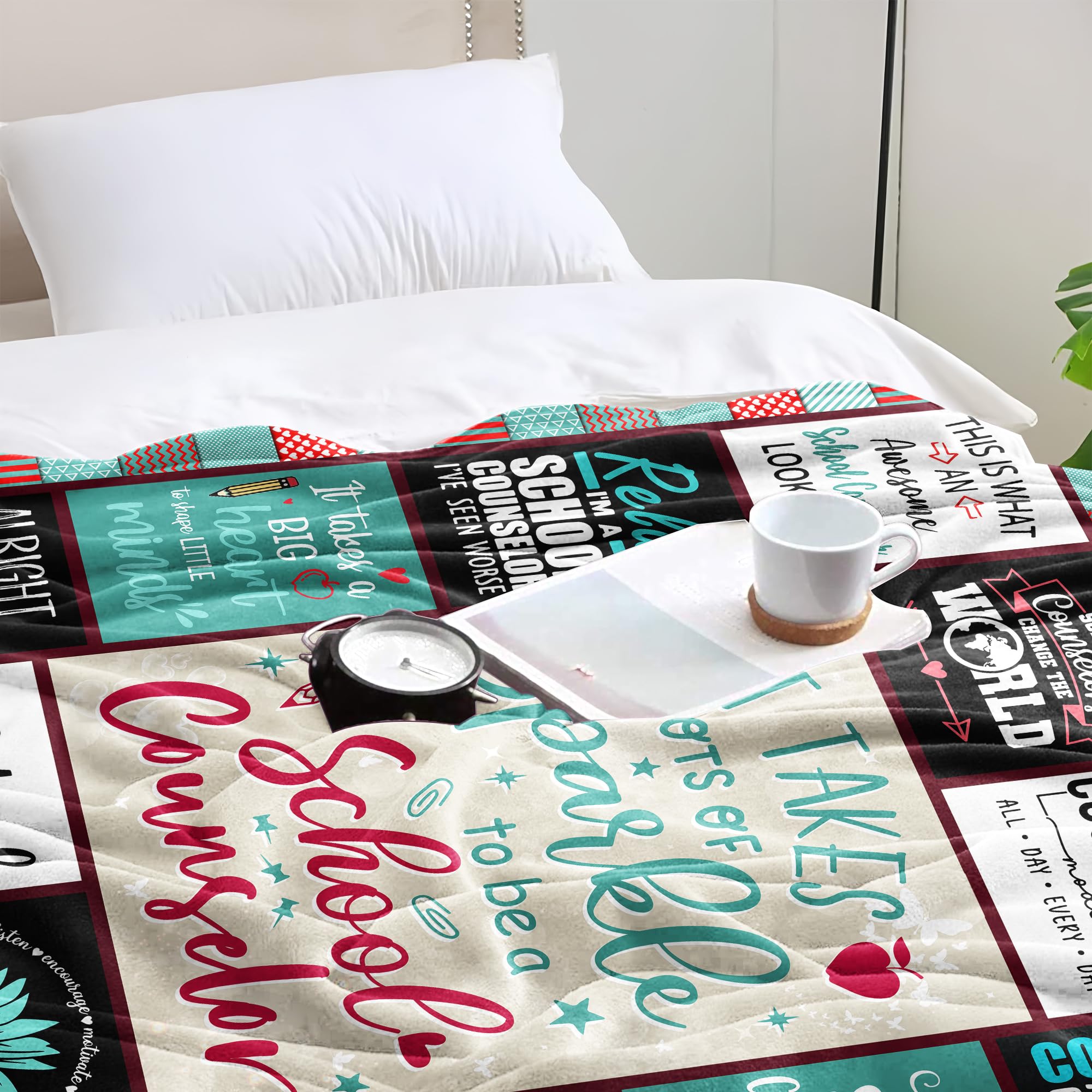 School Counselor Appreciation Gifts, Counselors Gift for Women Blanket 60"x 50", Gifts for School Counselors, Counselor Birthday Presents, Guidance Counselors Presents