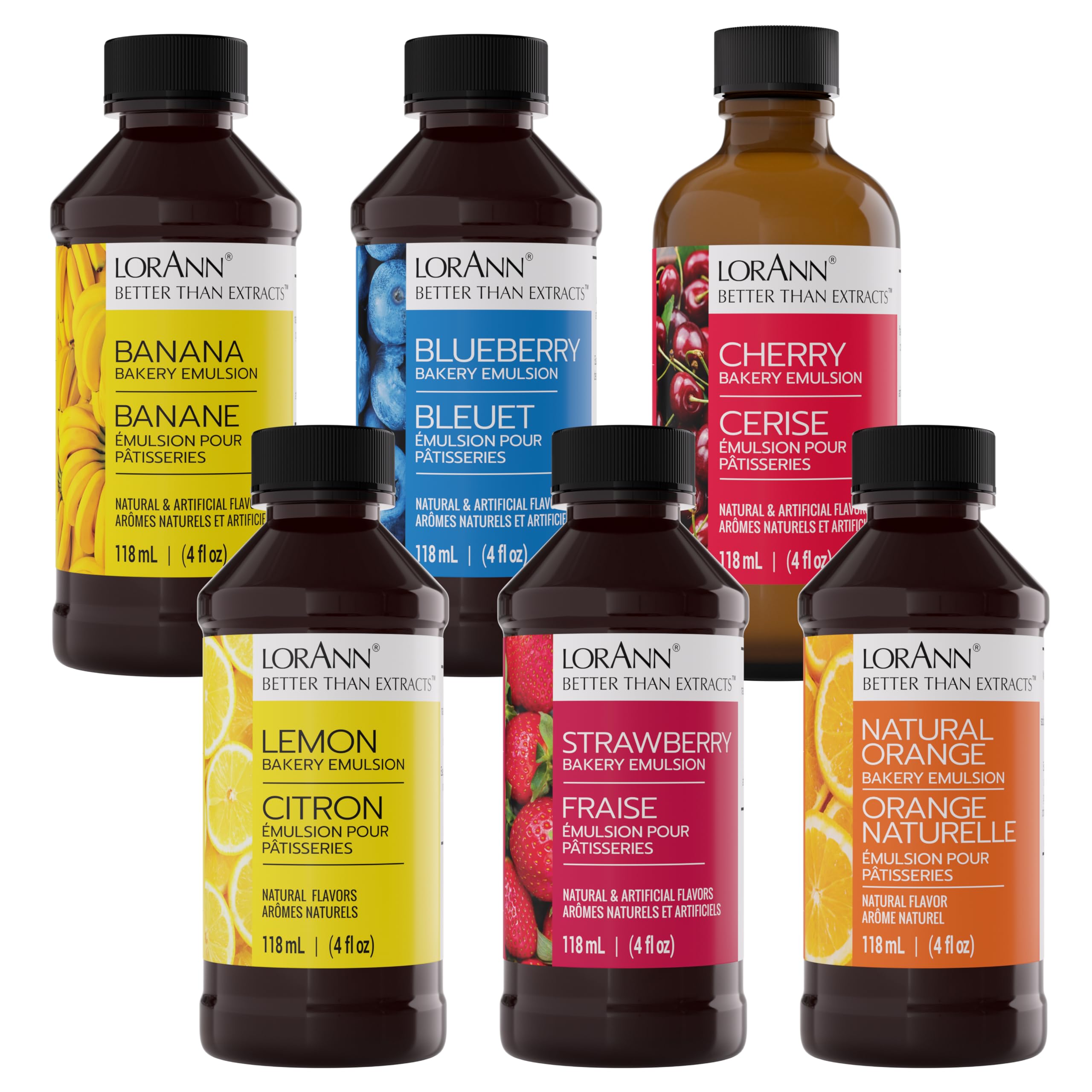 Lorann Oils Variety Bakery Emulsion: Multiple Flavors, Perfect for Enhancing Baking Variety in Cakes, Cookies & Desserts, Gluten-Free, Keto-Friendly, Baking Essential for Your Kitchen, 4oz per Bottle