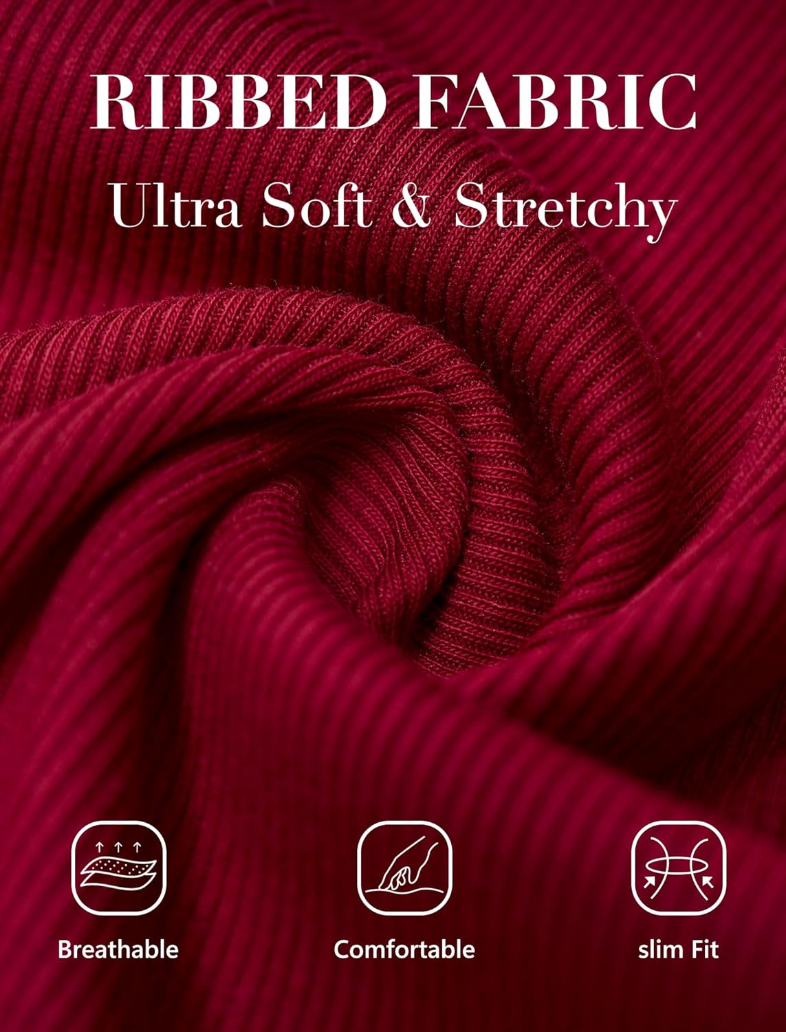 Womens Ribbed Long Sleeve Crop Tops Tight Fitted Crew Neck T-Shirts for Women Trendy Basic Tees 2025 Fall - Image 5