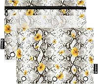 Vista 11 de Binder Pouch Purple Gold Shine Marble File Folder Sturdy Pencil Pouch for 3 Ring Binder Clear Window Office Desk Supplies Case Memento Holder with