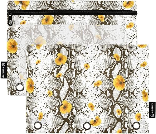 Miniatura 11 de Binder Pouch Purple Gold Shine Marble File Folder Sturdy Pencil Pouch for 3 Ring Binder Clear Window Office Desk Supplies Case Memento Holder with