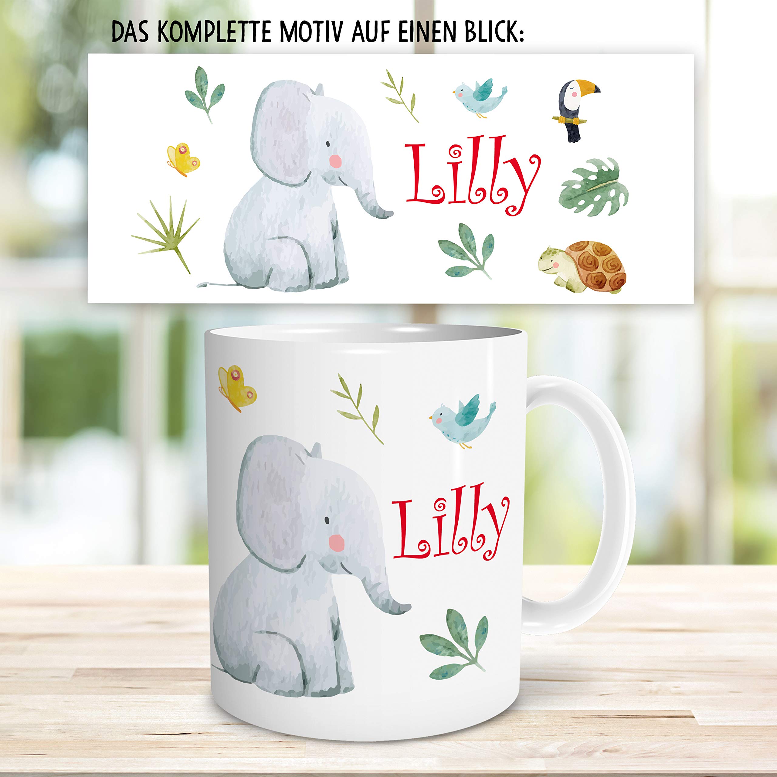 OWLBOOK Personalisierte Kindertasse – Mit Fuchs-Design, 300 Ml, Spülmaschinengeeignet, Geschenk Zum Geburtstag