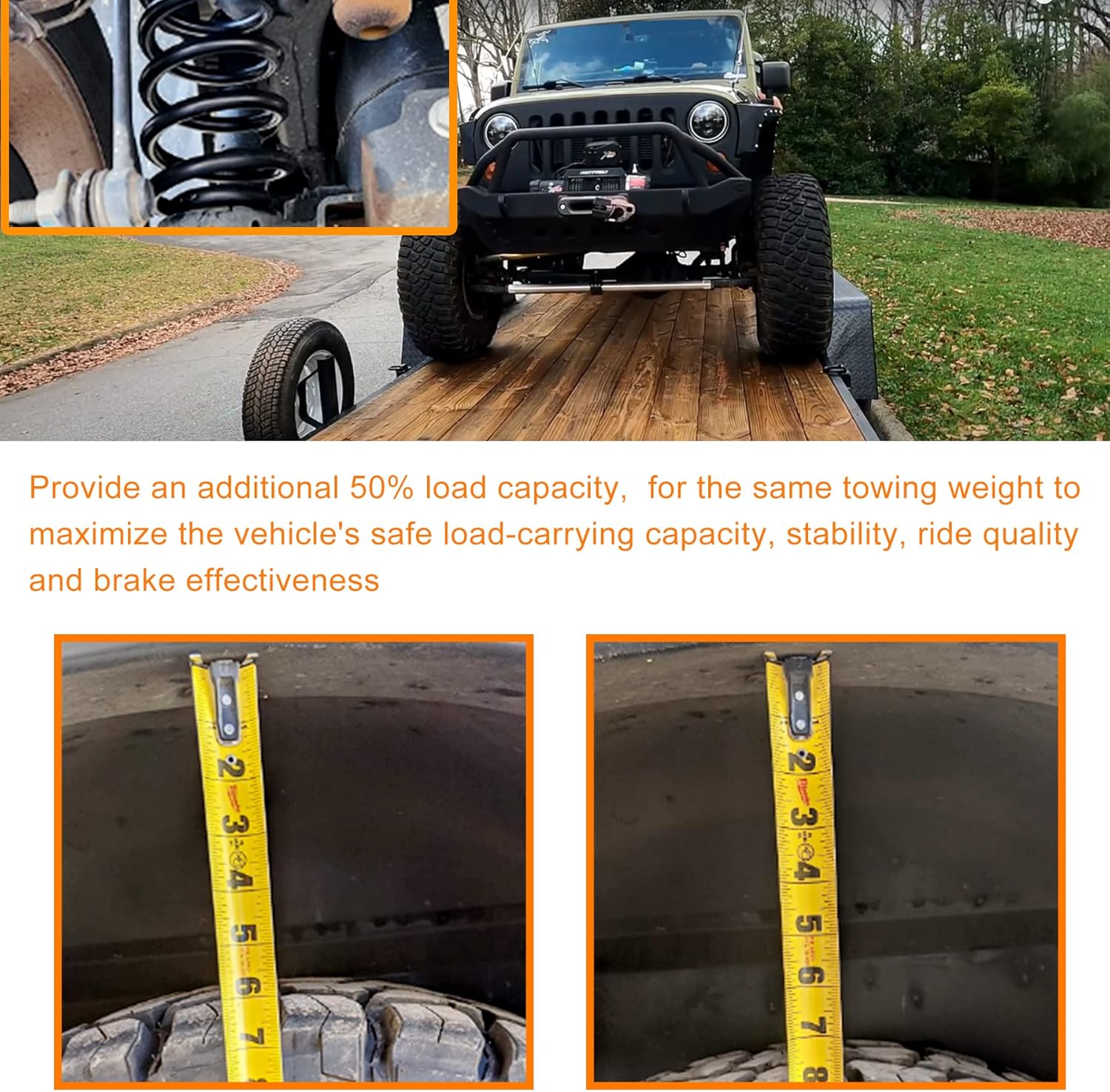 Rear Coil Spring Set Compatible with 2009-2018 Ram 1500 2wd 4wd Provide 50% Carrying Capability