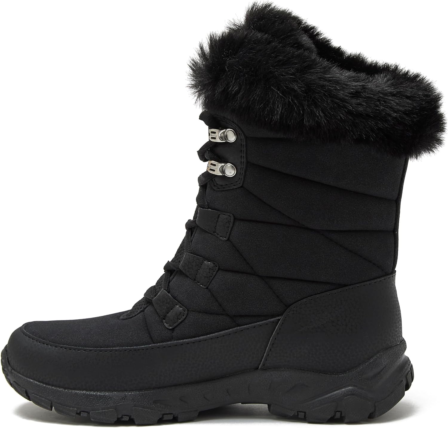 Lands' End Expedition Waterproof Insulated Womens Snow Boots, Lace Up or Slip On Winter Boots for Women, Medium or Wide Width Sizes 6 to 11, Black, Brown, Blue, White or Grey Winter Shoes