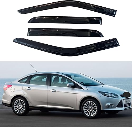 Miniatura 41 de IG - Visera para ventana de automóvil, protector contra la lluvia, el sol y el viento, con cinta adhesiva, deflector extraduradero para ventana