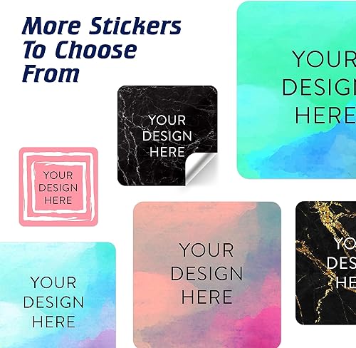 Vista 877 de DayStar Custom Signs & Design - 100 adhesivos de vinilo personalizables, con texto, imagen, diseño y logotipo; adhesivos para logotipo de embalaje