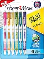 Paper Mate Clearpoint Mechanical Pencils 0.7mm HB #2 Pencils Lead Office Supplies School Supplies Teacher Drawing Drafting Assorted Barrel Colors 6 Count