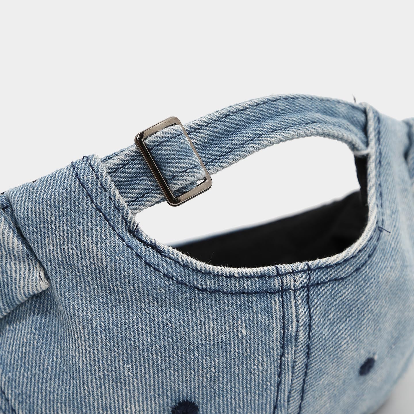 Vintage Washed Denim Brimless Hat for Men & Women Distressed Docker Cap Adjustable Casual Sailor Cap Skullcap Beanie Hat