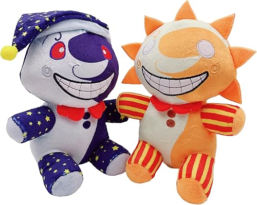 fesmaro Sun-I-Drop and Moon-I-Drop - Animal de peluche de sol y luna, figura de payaso, peluche de dibujos animados para regalo de festivales de
