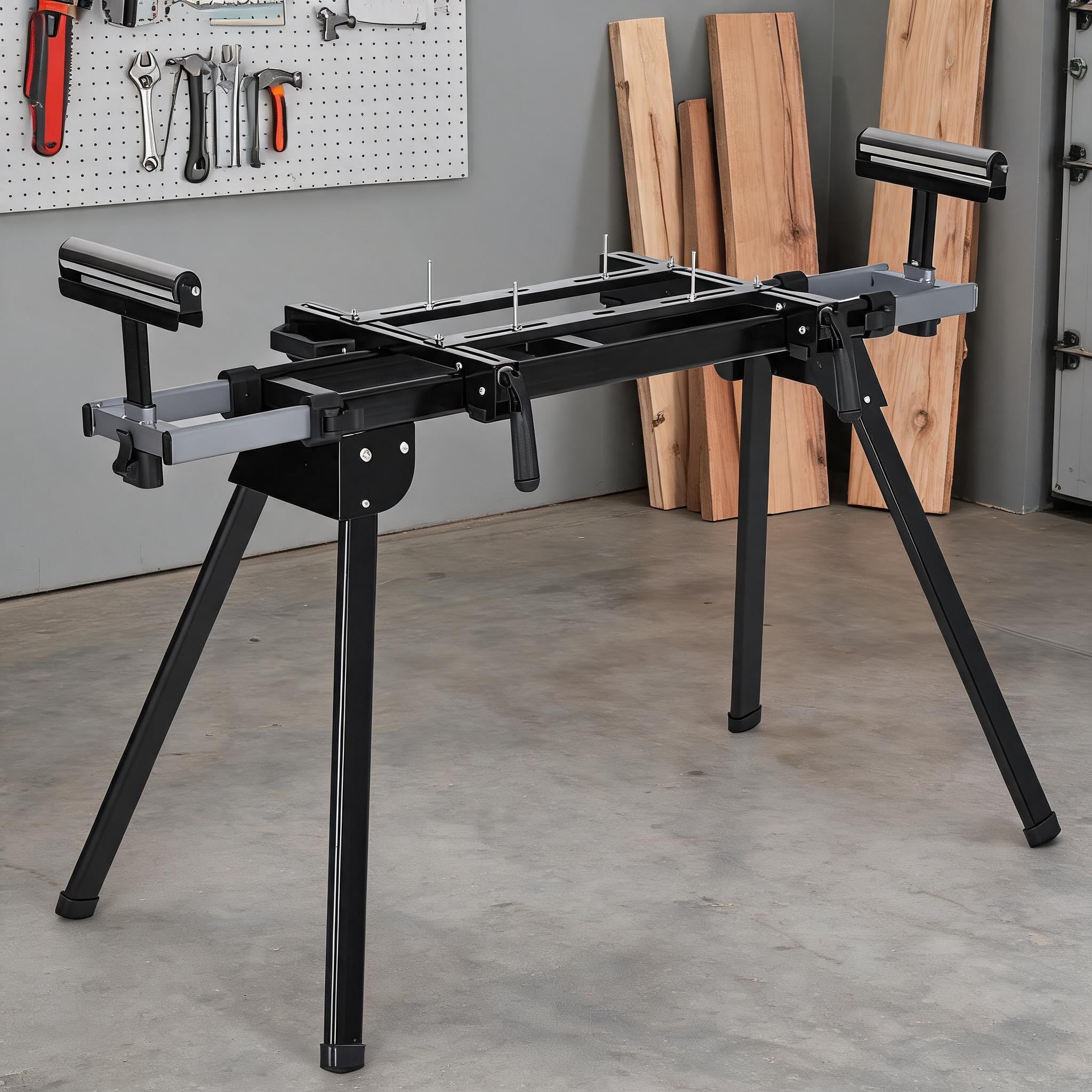 GarveeLife Mitre Saw Folding Rolling Stand, Mitre Saw Stand