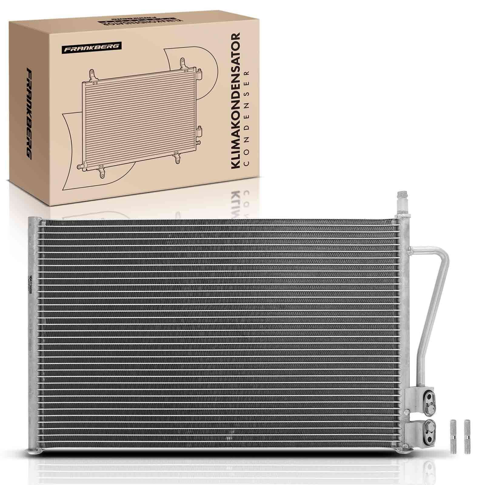 Frankberg Refrigerador de aire acondicionado Condensador de aire acondicionado Compatible con 2 DY 1.4L Fiesta V JD JH 1.4L Fiesta V JD JH 1.2L Fusion JU 1.4L 2 DY 1.2L Replace# 94587