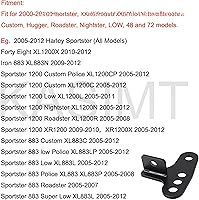 Vista 6 de Kit de eslabones de bajada traseros ajustables 1 + 2 + 3 Sportster 883 + Sportster 1200 para motocicleta Harley (negro)