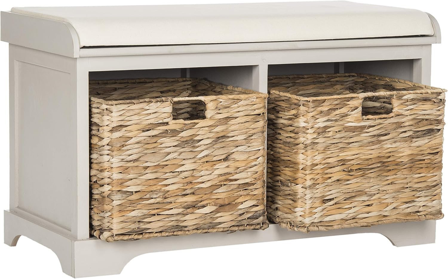 Safavieh American Homes Collection Freddy Brown Wicker Storage Bench : Everything Else