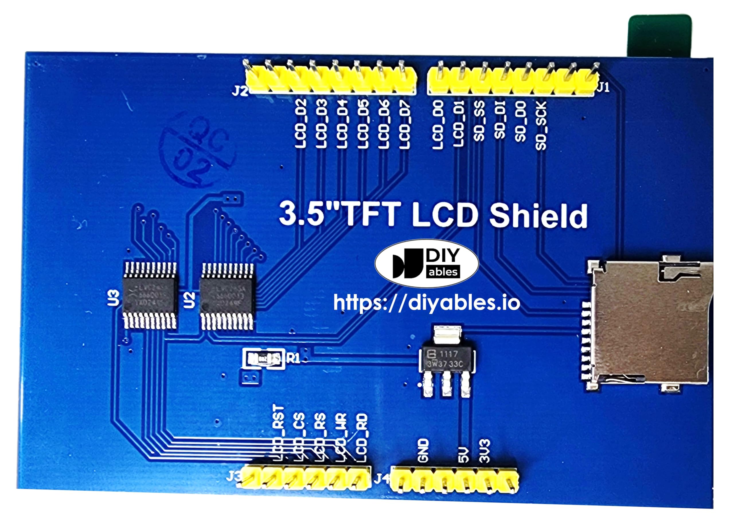 Schermo LCD TFT da 3,5 pollici per Arduino, 320 x 480 RGB a colori, driver ILI9486, interfaccia parallela a 8 bit, compatibile con Arduino Uno R3/R4, Mega, Due, Giga R1, Non-Touch