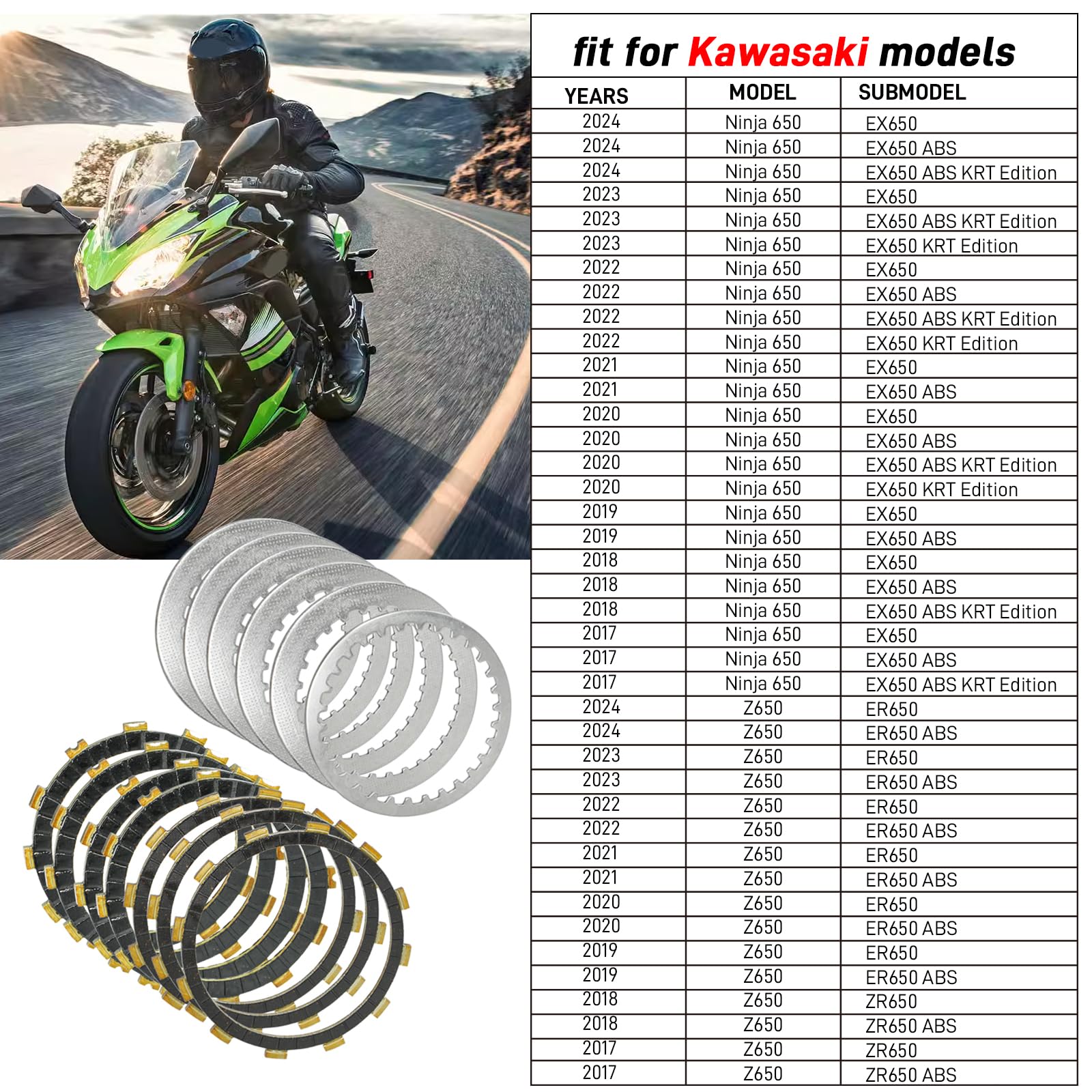 Amazon.com: Clutch Kit & Friction Steel Driven Plates Gasket