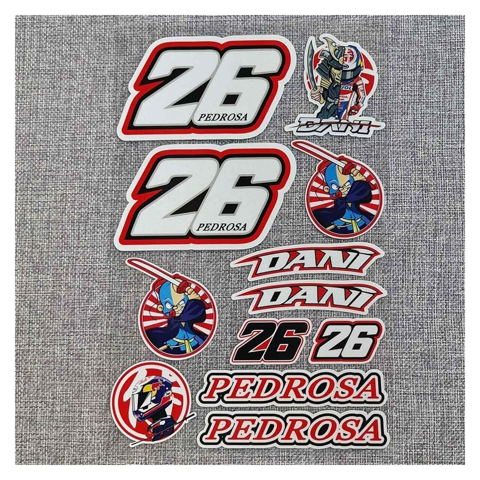 Amazon.co.jp: Motorsport Dani Pedrosa 26-26ステッカーサムライの