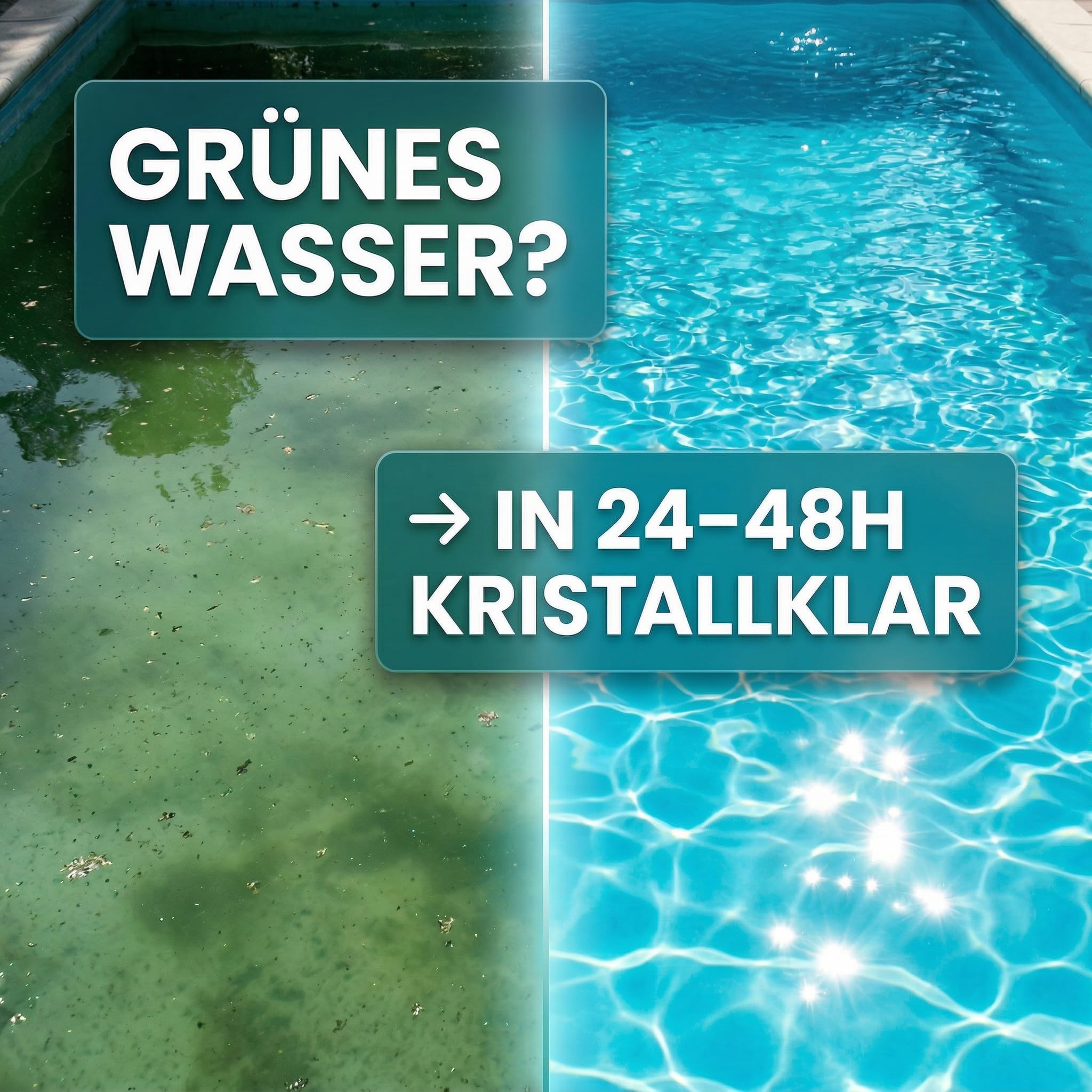 INOX® Algizid für Pool 10L – Flüssiger Algenvernichter mit Klareffekt | Hochwirksames Pool Reinigungsmittel gegen Algen, Bakterien & Keime
