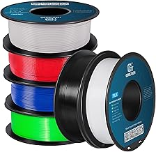 GEEETECH PLA Filament 1.75 mm for 3D Printers, Black/White/Grey/Red/Green/Blue, 6 x 1kg, Pack of 6 Rolls