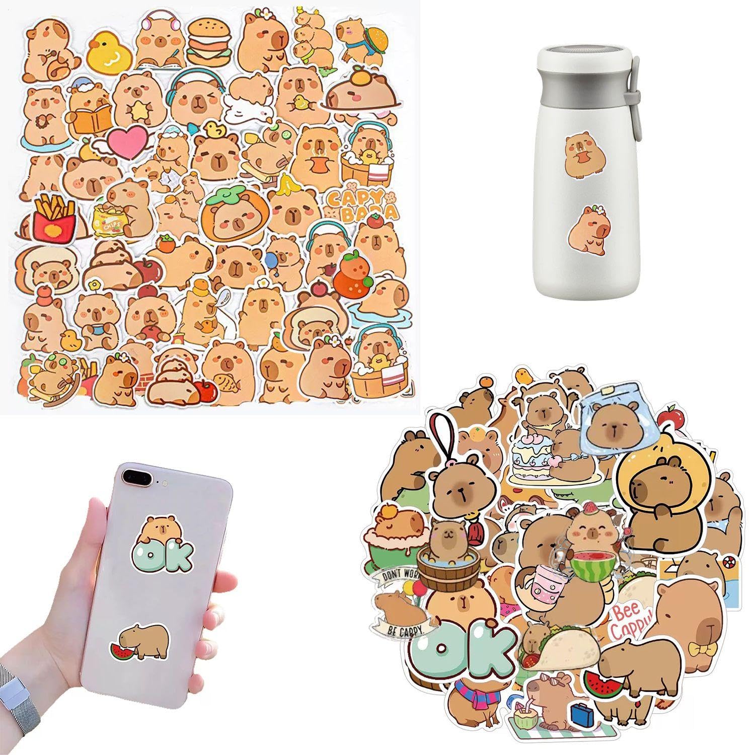 RNFKSU 150 Pieces Of Kapibala Stickers, Cartoon Animal Stickers, Creative Hand Account Decoration Stickers, Children'S Stationery.