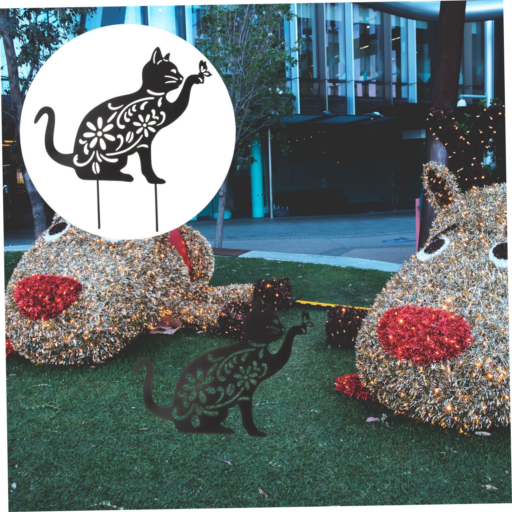 Katzen Briefkasten Dekoration Aus Eisen - Wetterfester Gartenstecker