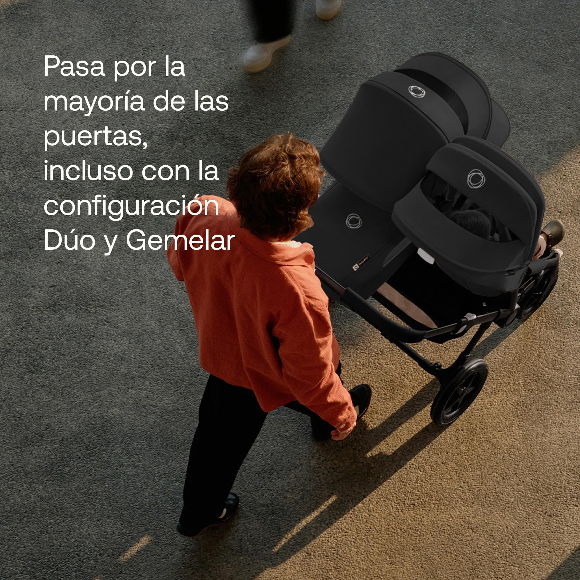 Bugaboo Juego de Extensión Donkey 5 Duo, Convierte tu Donkey 5 Mono en un carrito Duo, De Lado a Lado, Diseño Mejorado, Silla Reversible y Dirección a Una Mano, Midnight Black