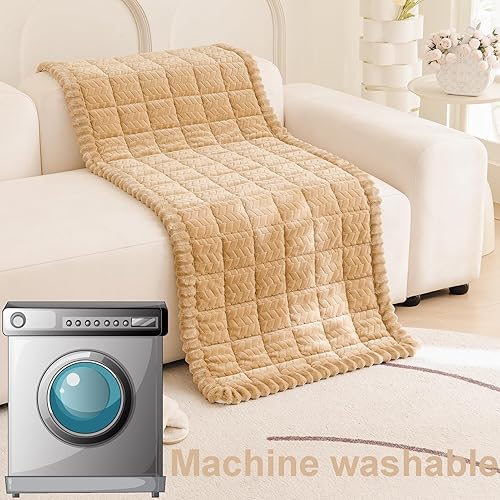 Miniatura 4 de Mivnue Funda protectora de sofá para mascotas, lavable, antideslizante, para sofás y sofás, tapete para perros (café, 27.6 x 70.9 pulgadas)