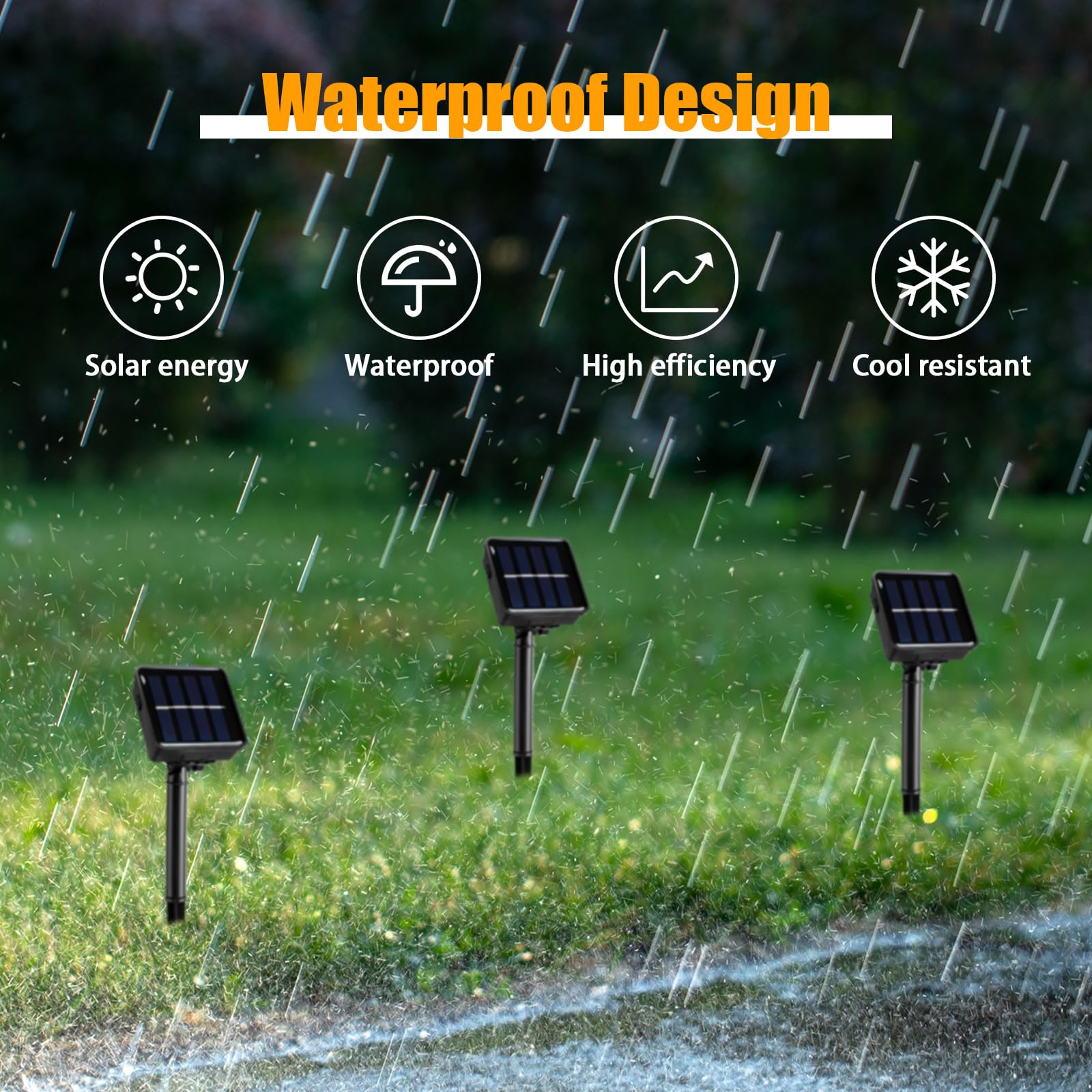Tellegloww Juego de 6 paneles solares de repuesto de 1.2 V 600 mA para luces solares con cable de alimentación de 6.5 pies, panel solar impermeable para luces al aire libre, luces solares de flores,