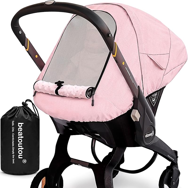 Waterproof Baby Car Seat Cover Compatible with Doona Car Seat and Stroller | Waterproof & windproof, soft minky lining, 2-layer window for ventilation & baby view, Elastic bottom for snug Doona fit