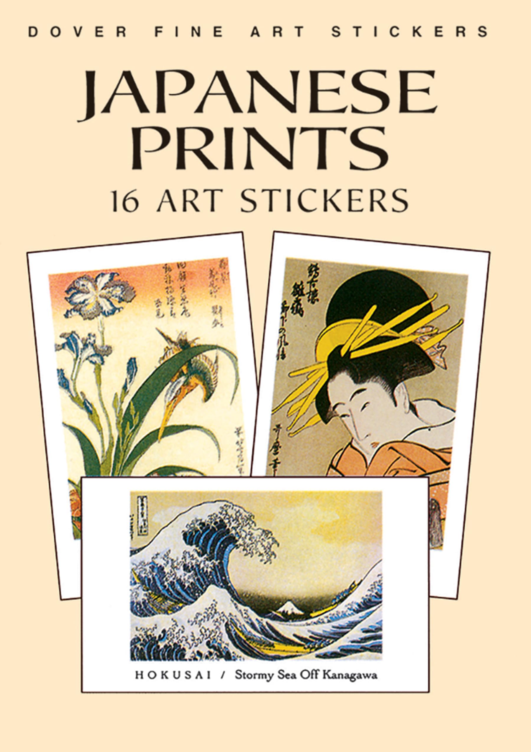 Japanese Prints 16 Art Stickers Dover Art  by Hiroshige \""Hokusai PAPERBACK