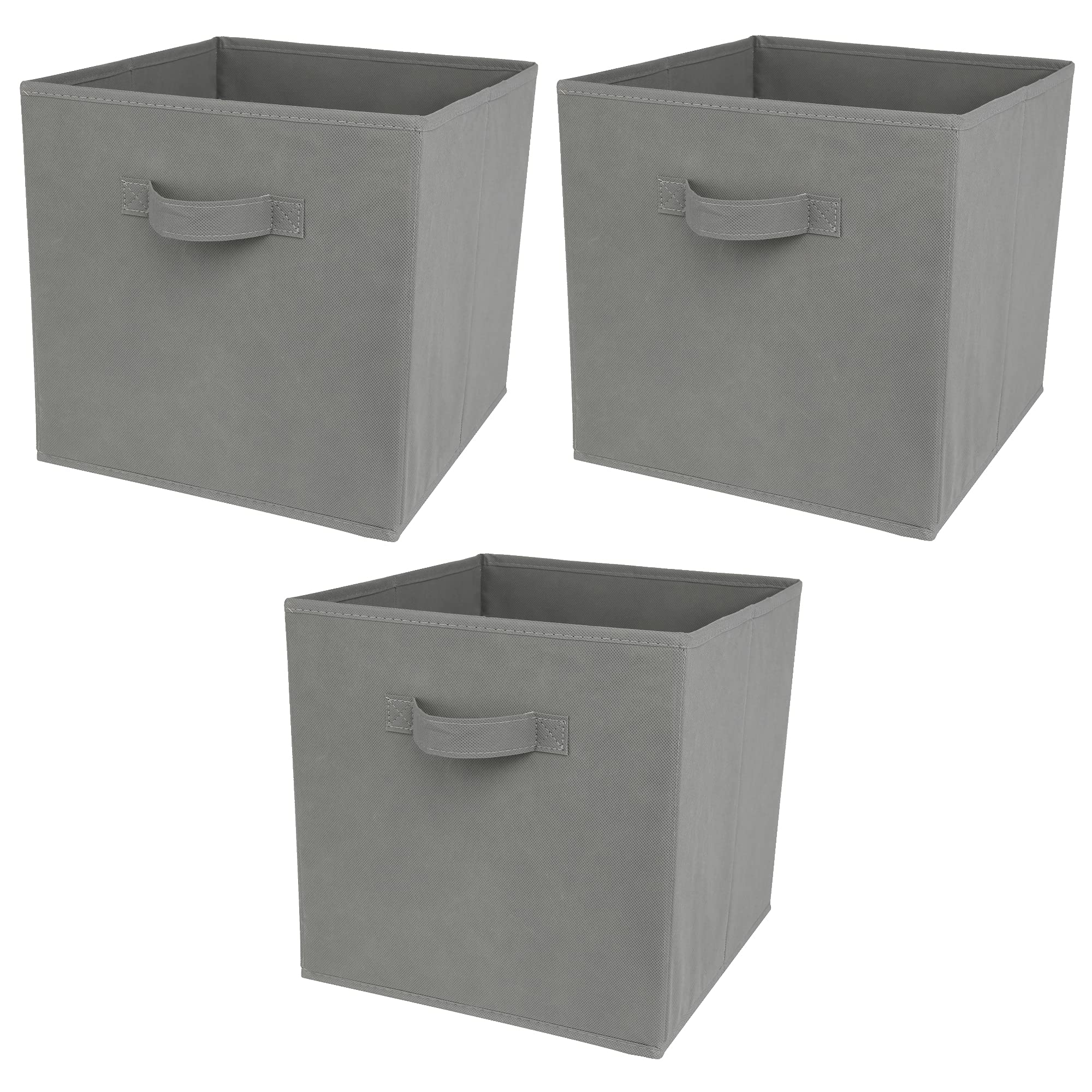 Charles Jacobs 3 Grey Drawers Grey Fabric Drawers For Cube Storage Units - 3 Drawer Set