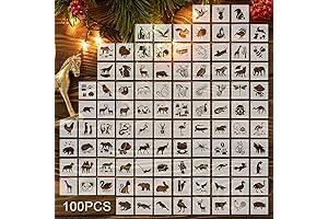 100 Animal Stencils for Painting and Crafts
