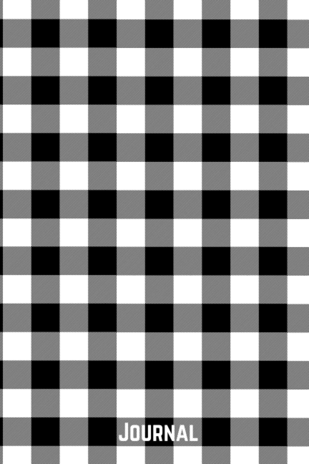 White & Black Buffalo Plaid Journal: 200 lined pages for your thoughts and ideas!