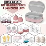 Wearable Breast Pump Bag for Hands-Free Breast Pumps, Hard Breast Pump Case for Momcozy/Willow/eufy/Security/Medela and More, Storage Bag for Pumping Travel Bag/Diaper Bag/Handbag (Pink)