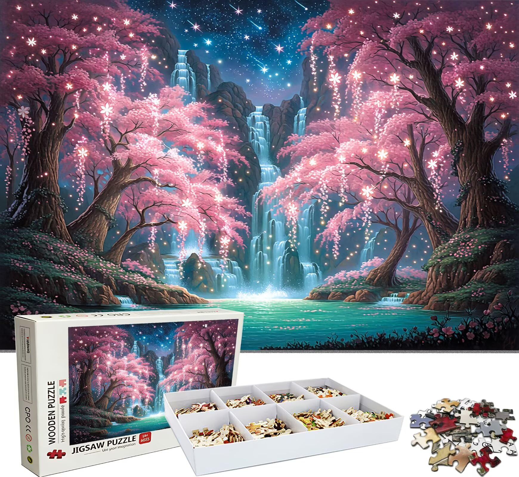 Puzzle 3000 elementów, drewniane puzzle dla dorosłych – Impossible Puzzle 122 x 81 cm, niffy thinking game and think dla kobiet i mężczyzn, gra rodzinna na wieczory z grami, prezent dla kobiet, Dream