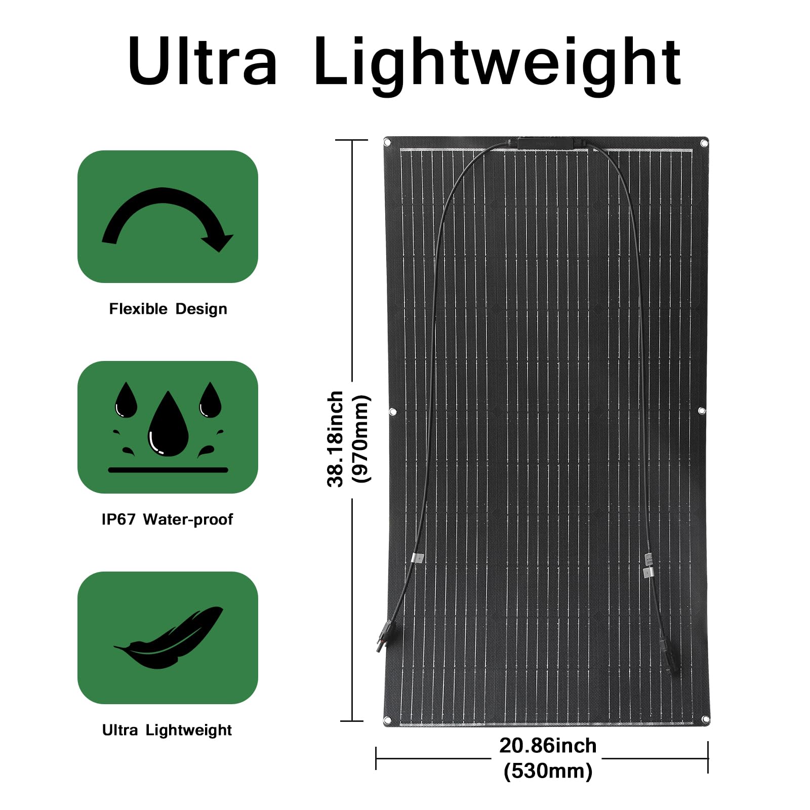 Pannello Solare Flessibile DOKIO 100W Monocristallino - Per Camper, Barche E Off-Grid - Foto 10