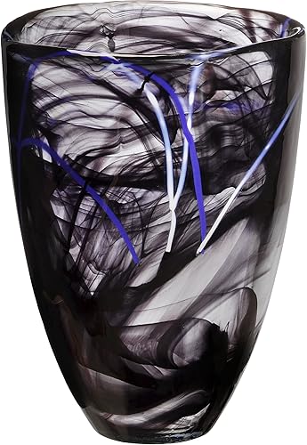 Kosta Boda Jarrón de contraste, negro