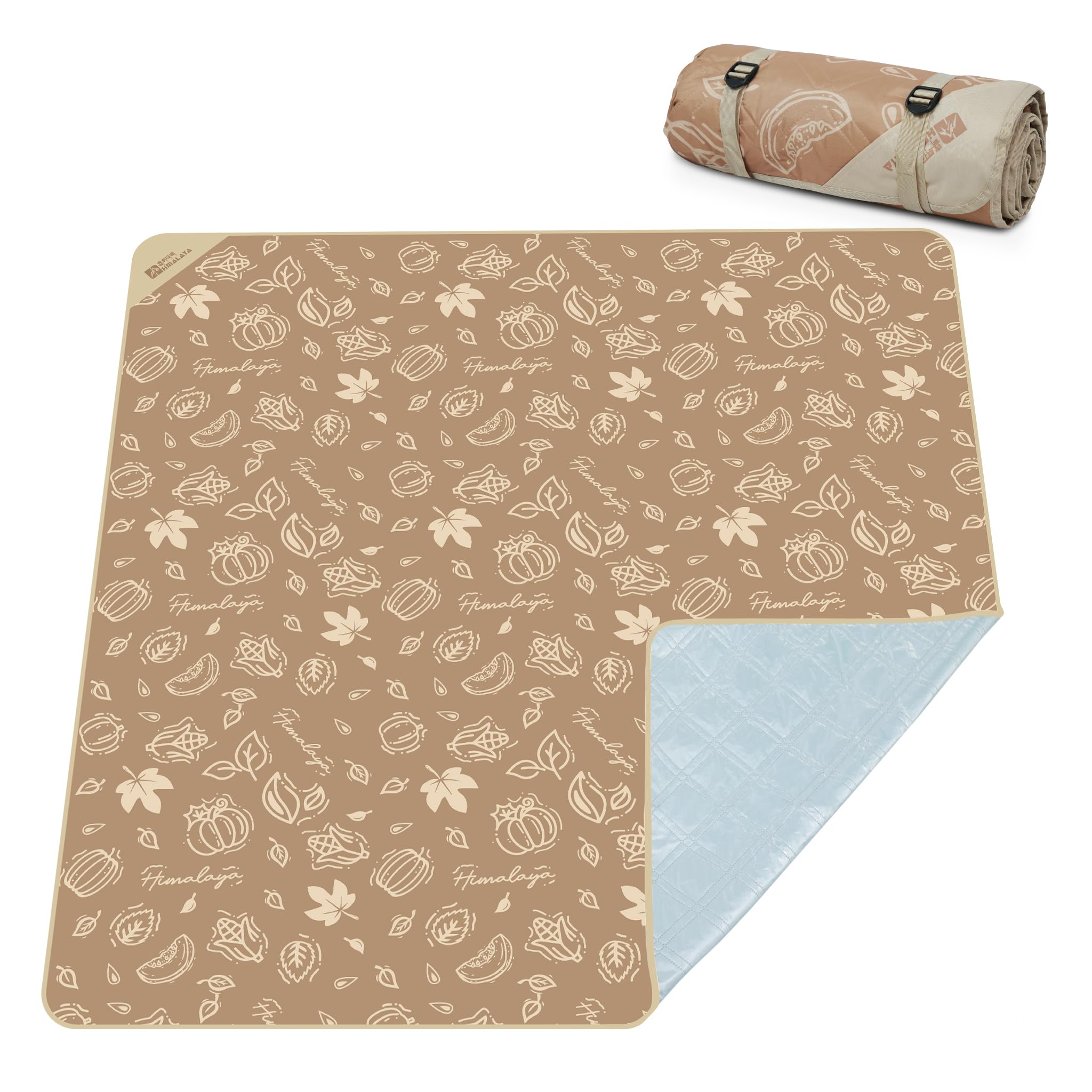 Extra Large Picnic Blankets 78" X 78" Foldable Washable Waterproof Sandproof Soft Cute Outdoor Blanket for Camping Beach Blanket (Pumpkin)