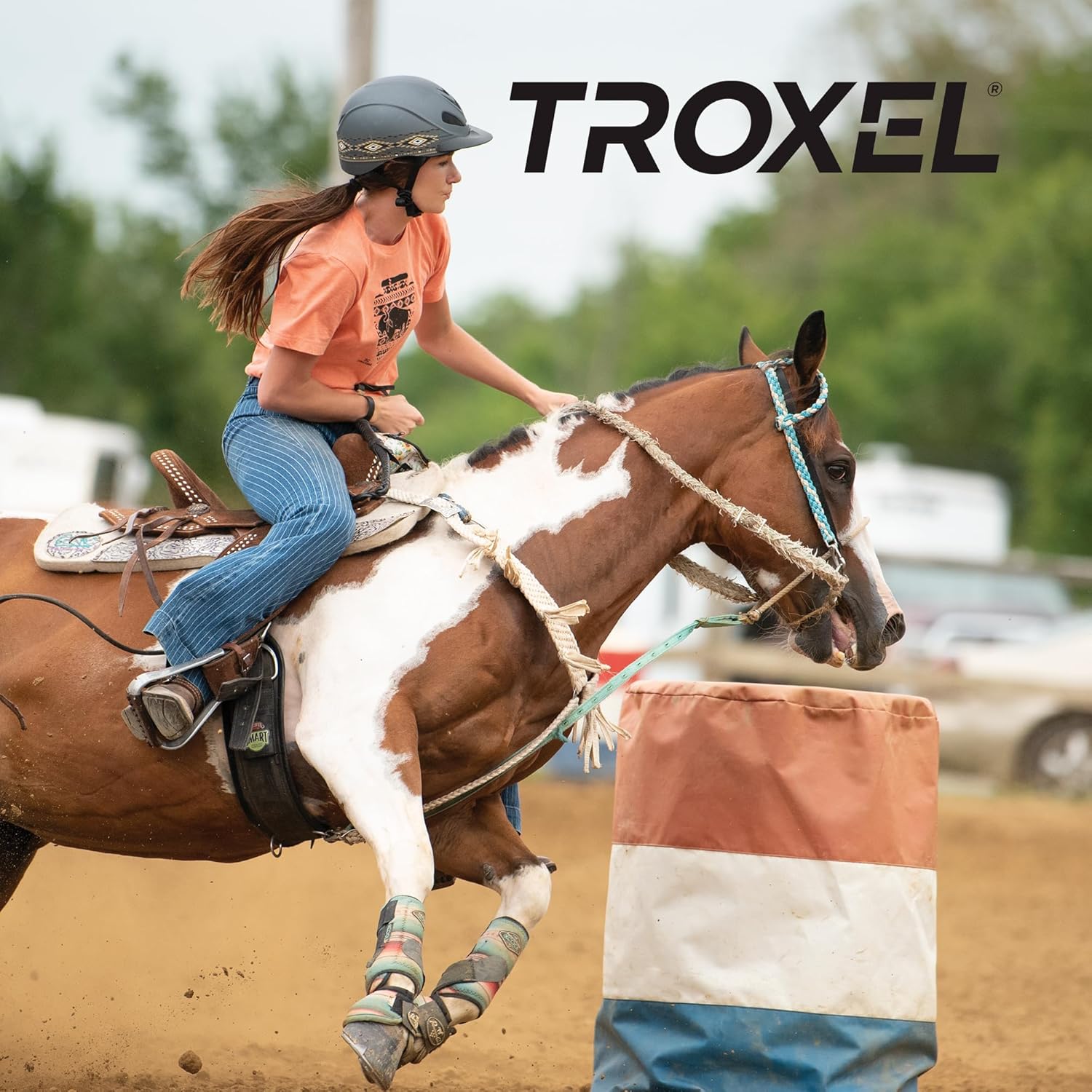 Troxel Rebel Bold Horse Riding Helmet, Low-Profile, Light, Adjustable Design, Safety Horseback Riding Gear