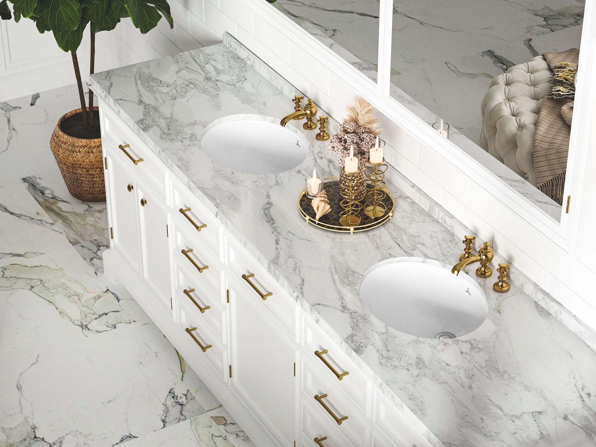 Lavandino da bagno ovale, 38,7 x 30,5 cm (dimensioni interne), ovale, in porcellana ceramica, sottotop con troppopieno, bianco