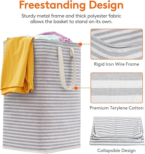 Miniatura 2 de Lifewit Cesta de Ropa Sucia Grande Plegable, Cesta de Ropa Sucia Independiente Impermeable con Asas de Fácil Transporte para Almacenamiento de Ropa