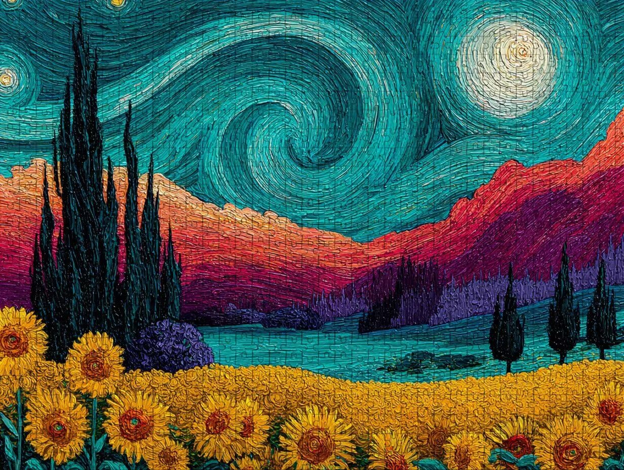 Gwieździste niebo Puzzle 3000 elementów dla dorosłych, abstrakcyjne drewniane puzzle 122 x 81 cm, dorośli gra edukacyjna z wykwintnym pudełkiem do pakowania, kolekcja relaksująca gra, dekoracja pokoju
